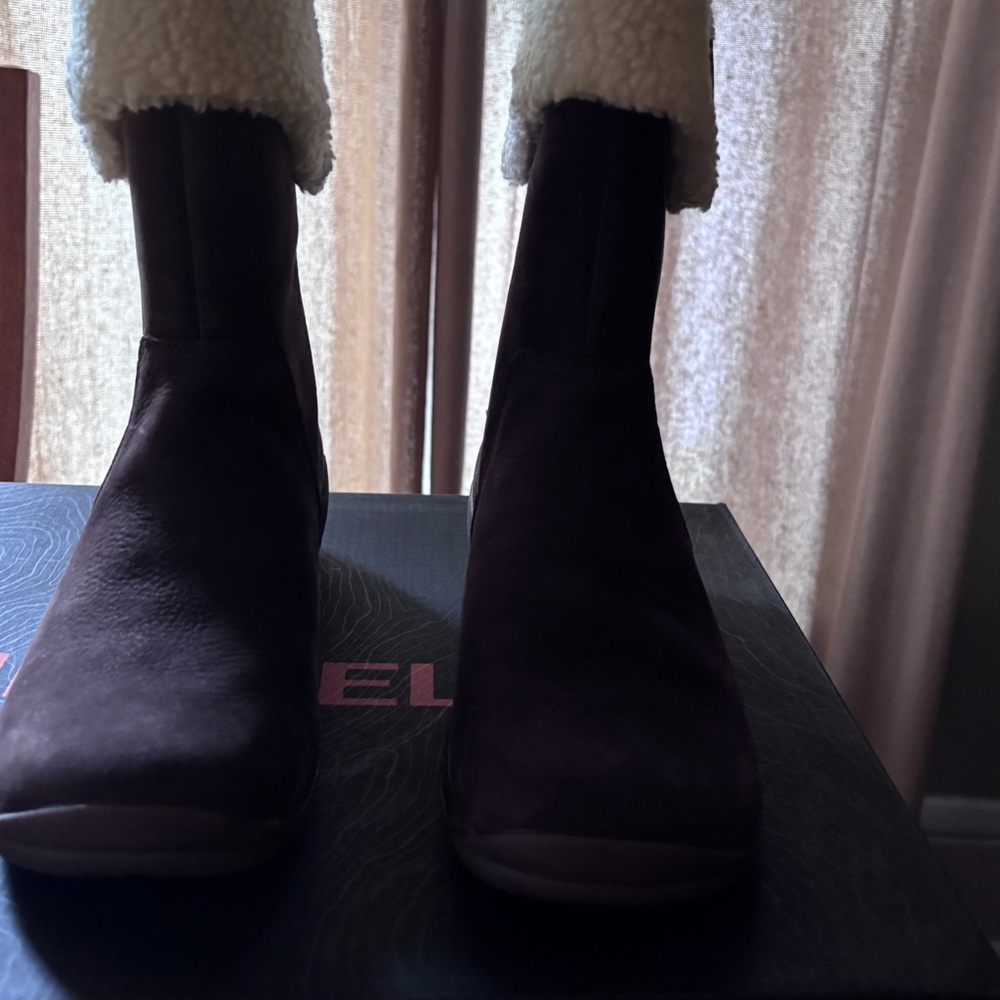 Merrell Dark Brown Shearling-Lined Winter Boots